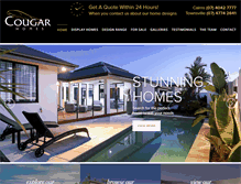 Tablet Screenshot of cougarhomes.com.au